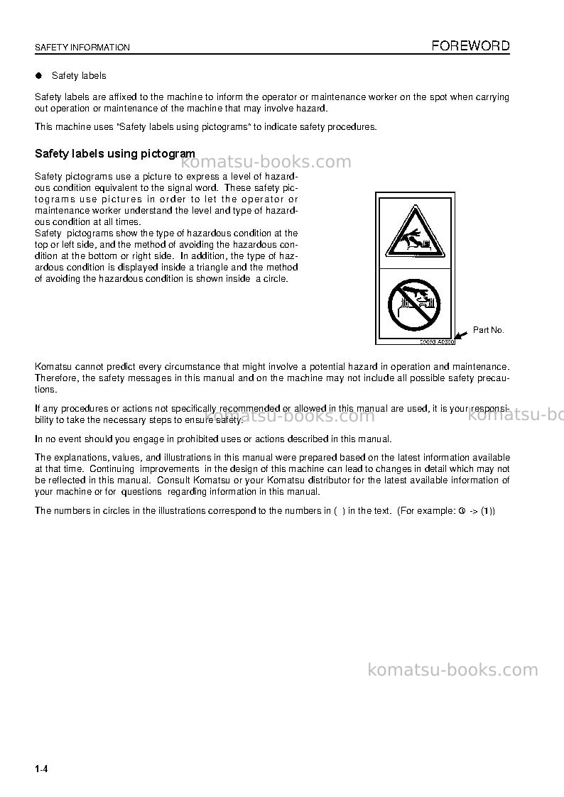Komatsu pc600lc-8gbr Operation manual cover Page 6