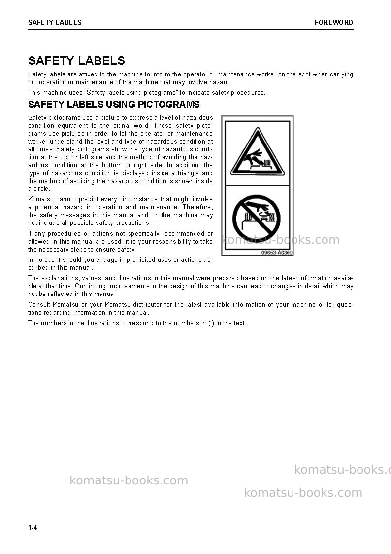 Komatsu pc210lc-11gbr-demolition Operation manual cover Page 6