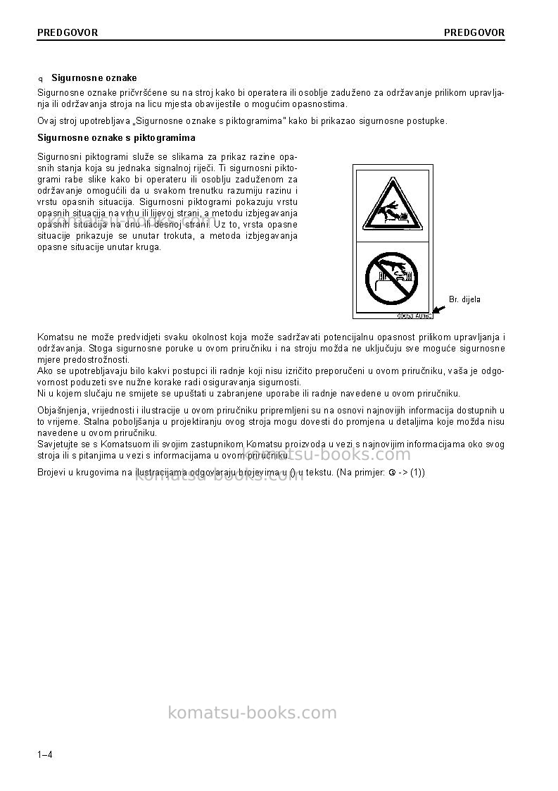 Komatsu pc240lc-10gbr Operation manual cover Page 6 Komatsu pc240lc-10gbr Operation manual cover Page 6