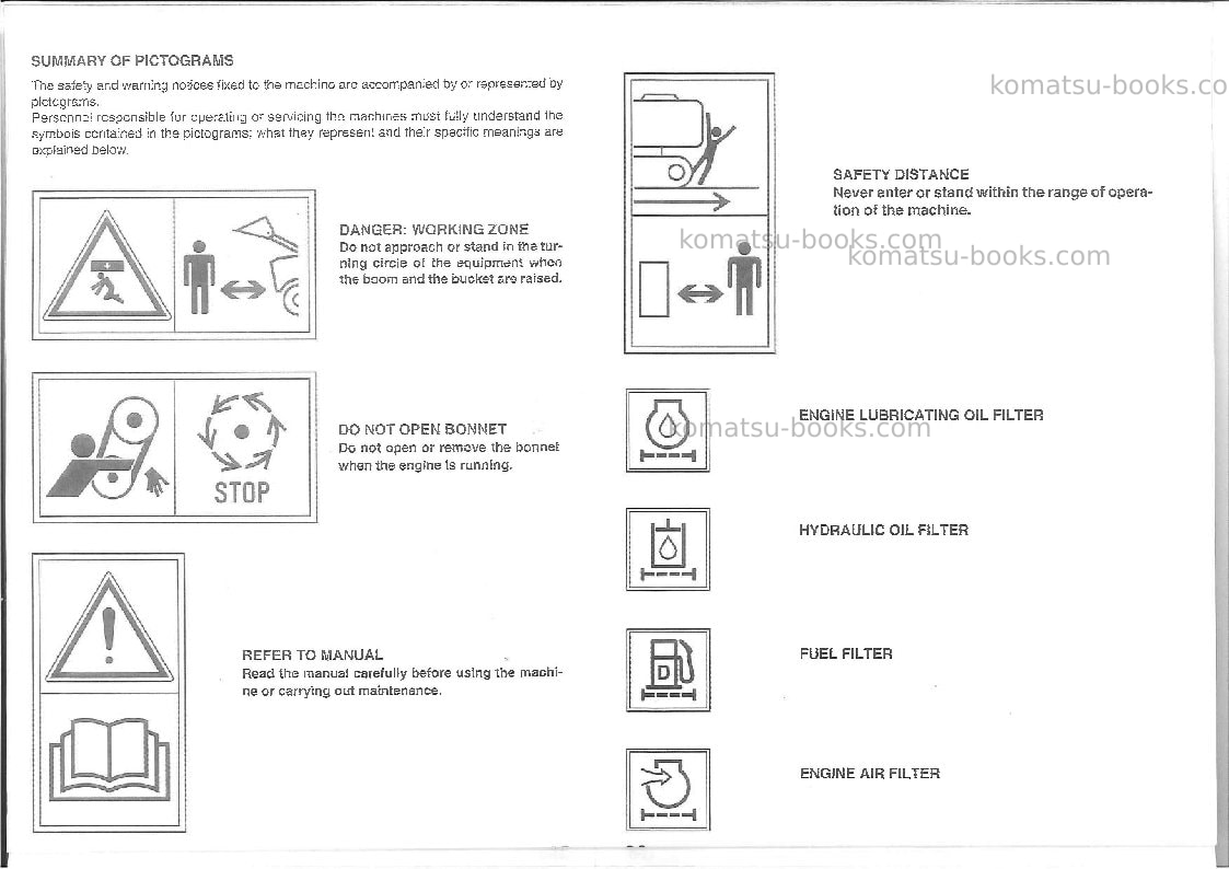 Komatsu 410wita Operation manual cover Page 6 Komatsu 410wita Operation manual cover Page 6