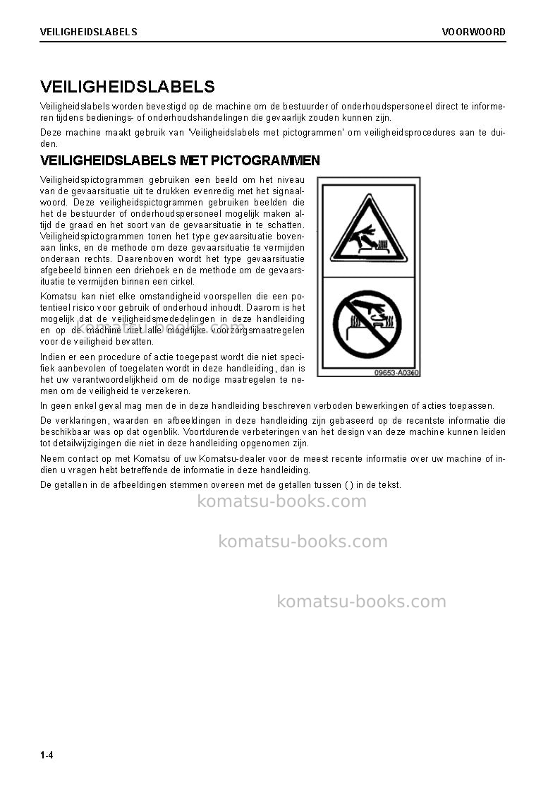 Komatsu pc210lc-11gbr Operation manual cover Page 6 Komatsu pc210lc-11gbr Operation manual cover Page 6