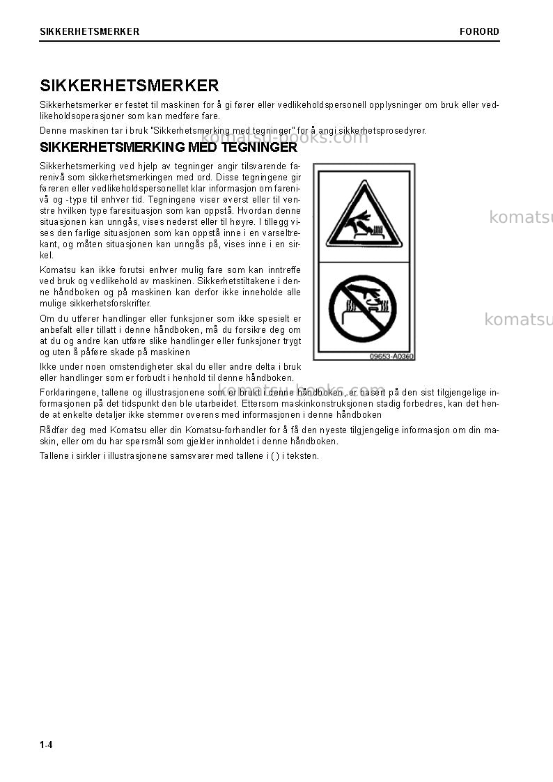 Komatsu pc210lc-11gbr Operation manual cover Page 6