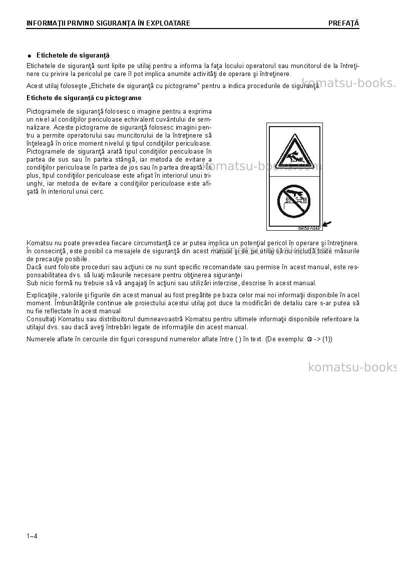 Komatsu hb215lc-2gbr Operation manual cover Page 6 Komatsu hb215lc-2gbr Operation manual cover Page 6