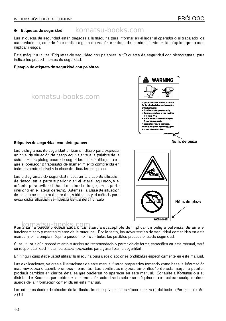 Komatsu pc450lc-7gbr-k Manual de operación cover Page 6 Komatsu pc450lc-7gbr-k Manual de operación cover Page 6
