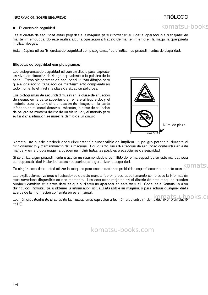 Komatsu pc130-8gbr Manual de operación cover Page 6 Komatsu pc130-8gbr Manual de operación cover Page 6