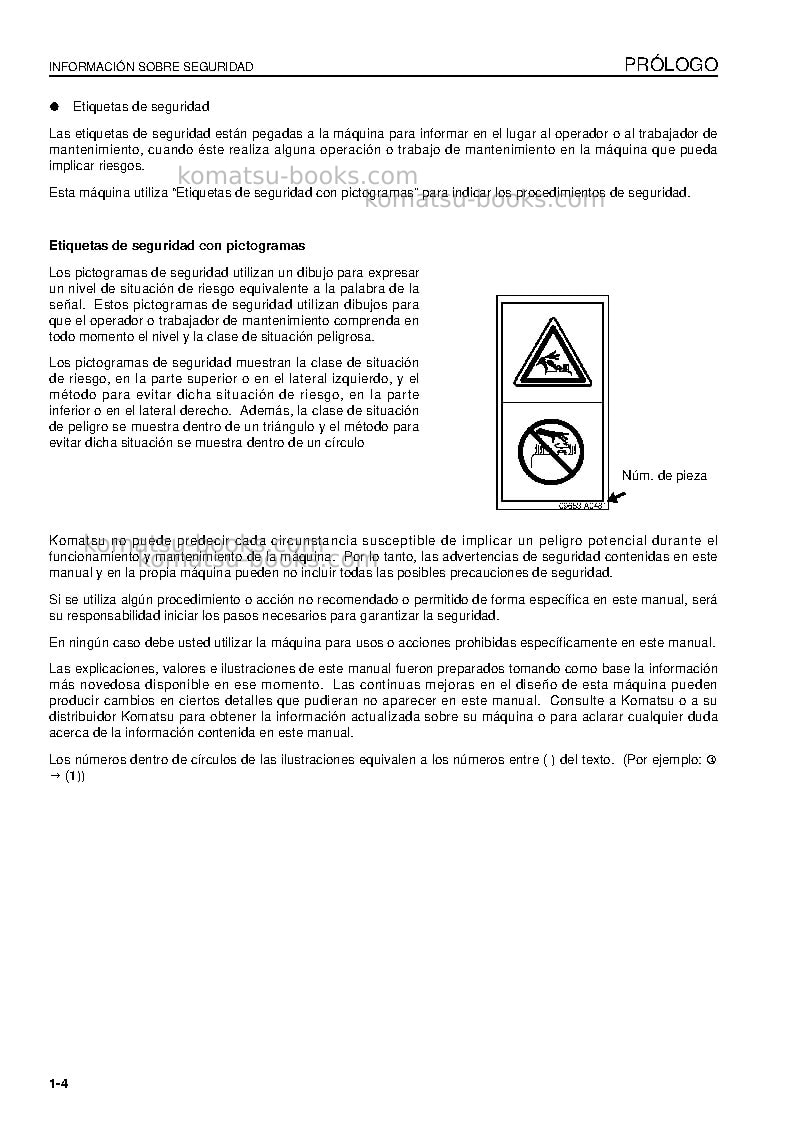 Komatsu pc130-8gbr Manual de operación cover Page 6 Komatsu pc130-8gbr Manual de operación cover Page 6