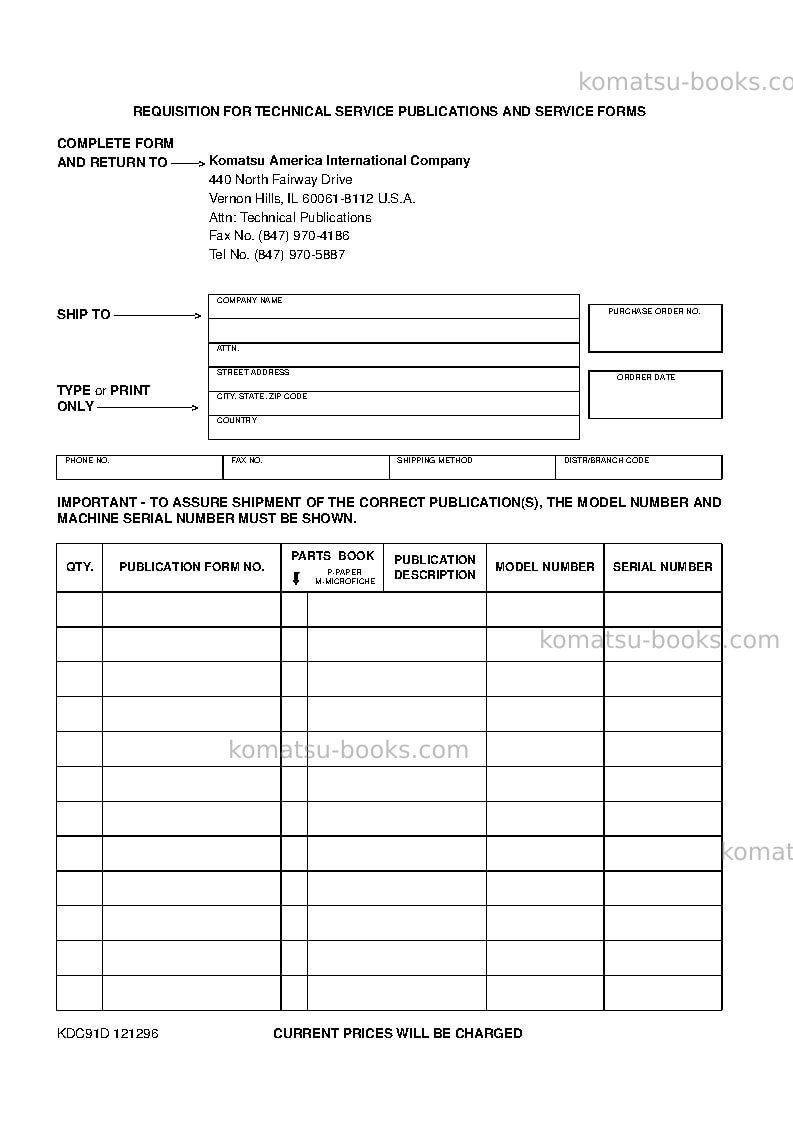 Komatsu wa75-3deu Operation manual cover Page 6 Komatsu wa75-3deu Operation manual cover Page 6