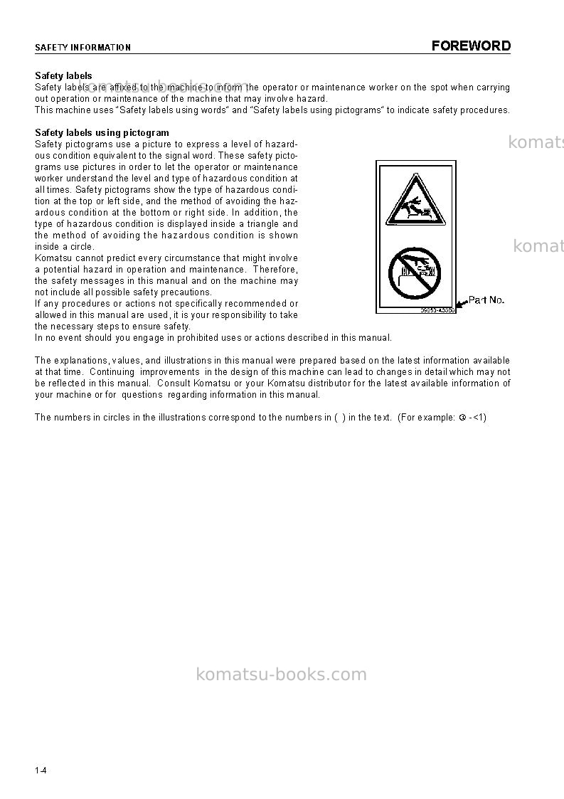 Komatsu wa480-5deu-h Operation manual cover Page 6 Komatsu wa480-5deu-h Operation manual cover Page 6