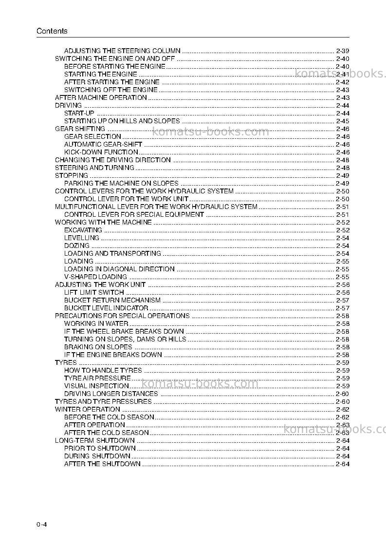 Komatsu wa270-3deu Operation manual cover Page 6 Komatsu wa270-3deu Operation manual cover Page 6