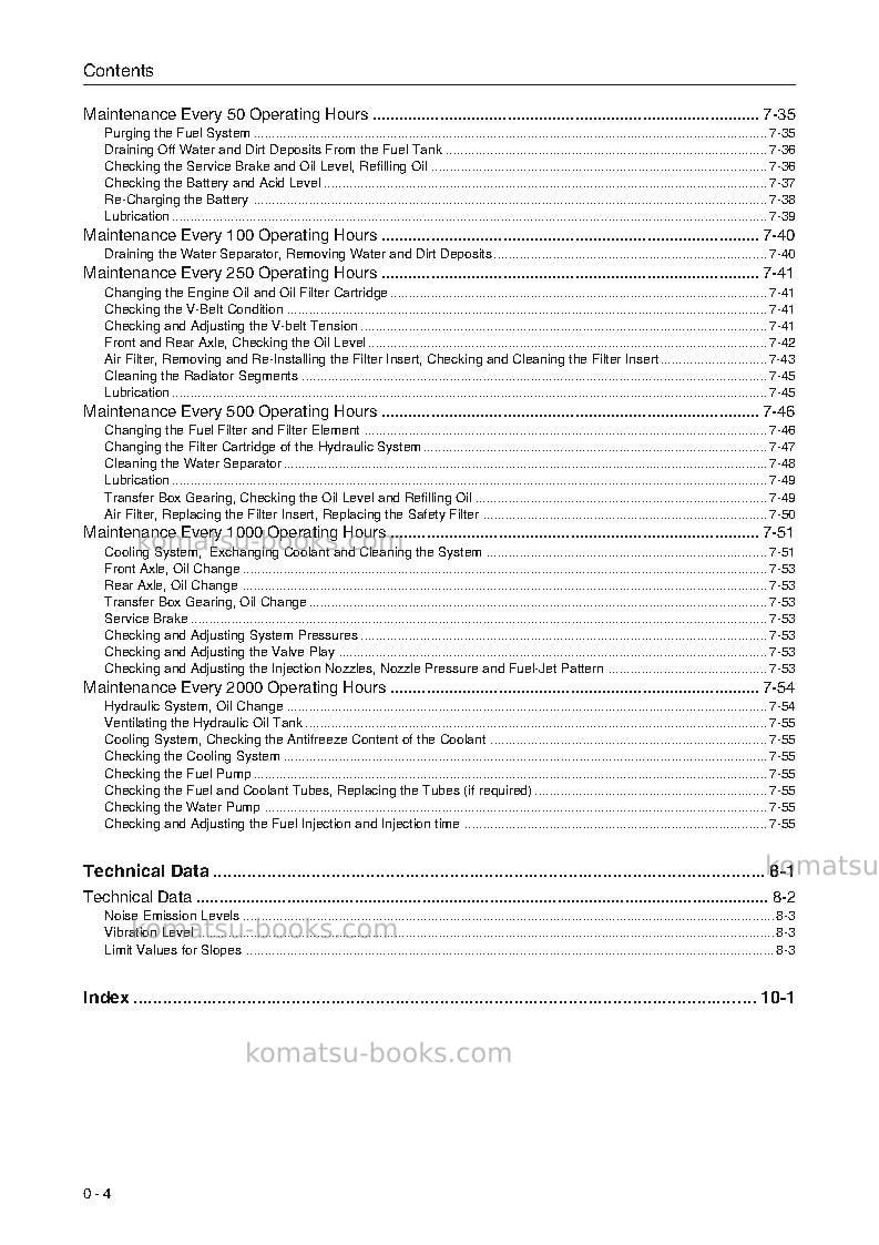 Komatsu wa90-3deu-h Operation manual cover Page 6 Komatsu wa90-3deu-h Operation manual cover Page 6
