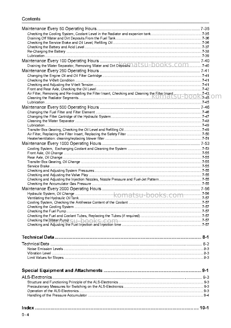 Komatsu wa90-3deu-h Operation manual cover Page 6 Komatsu wa90-3deu-h Operation manual cover Page 6