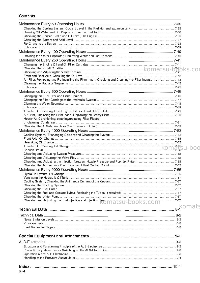 Komatsu wa90-3deu-h Operation manual cover Page 6 Komatsu wa90-3deu-h Operation manual cover Page 6
