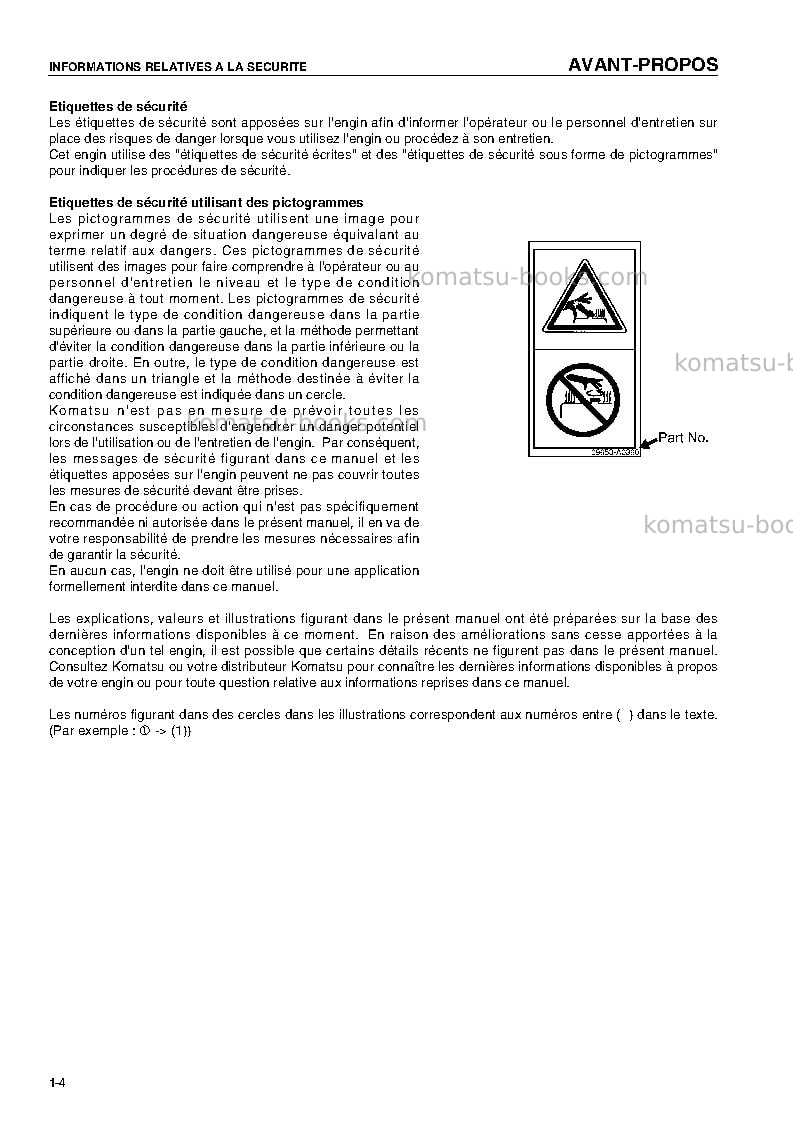 Komatsu wa380-5deu-h Manuel d'utilisation couverture Page 6 Komatsu wa380-5deu-h Manuel d'utilisation couverture Page 6