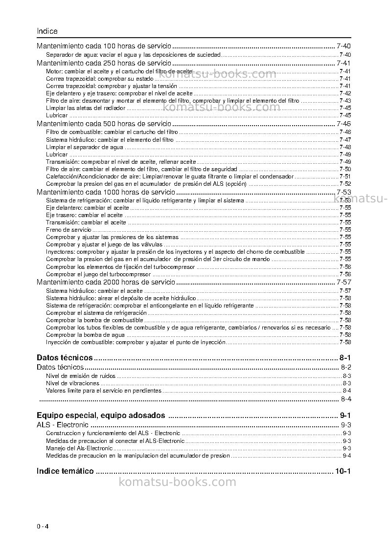 Komatsu wa95-3deu-h Manual de operación cover Page 6 Komatsu wa95-3deu-h Manual de operación cover Page 6