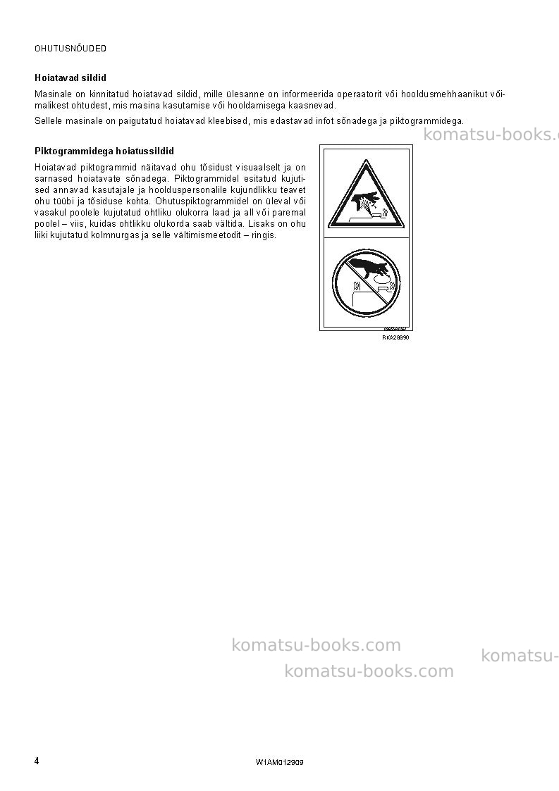 Komatsu pc80mr-3ita Operation manual cover Page 6