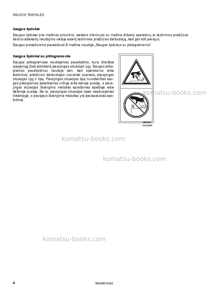 Komatsu sk714-5ita-/ Operation manual cover Page 6