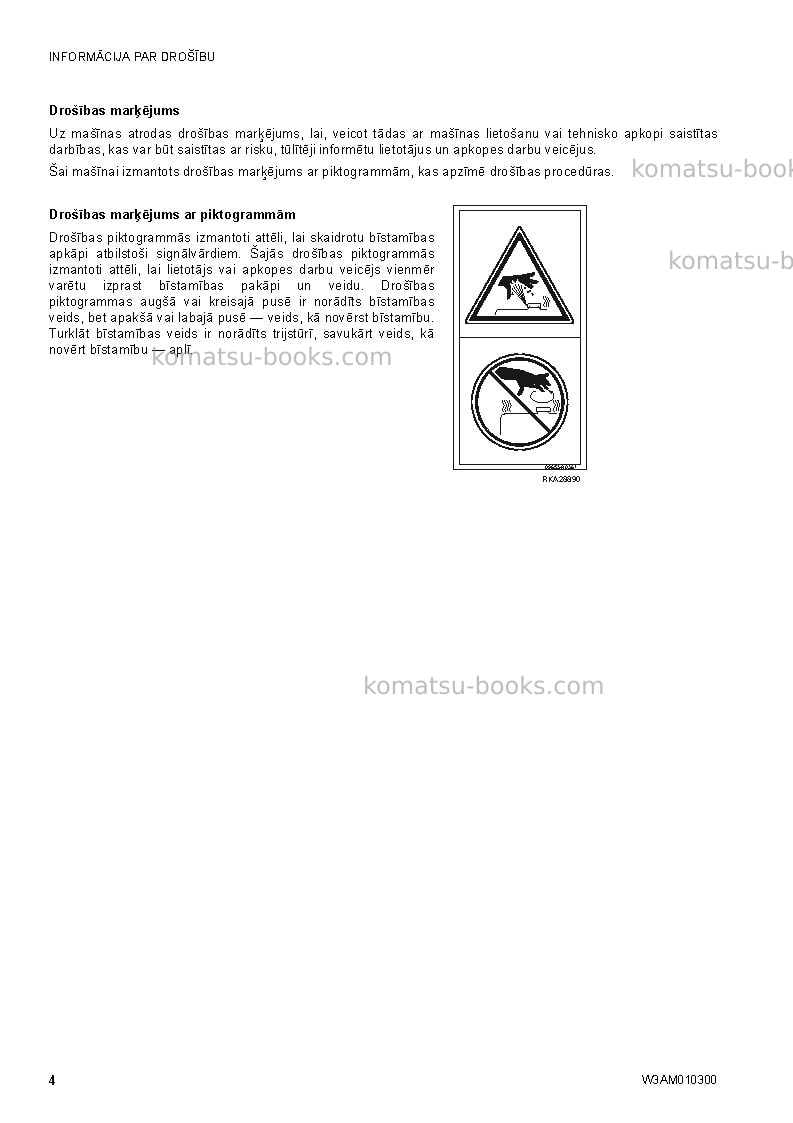 Komatsu sk714-5ita-/ Operation manual cover Page 6 Komatsu sk714-5ita-/ Operation manual cover Page 6