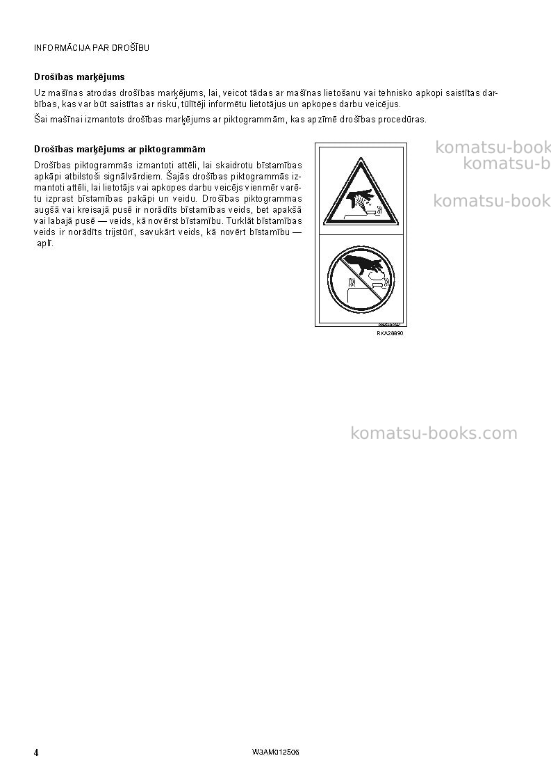 Komatsu pc26mr-3ita Operation manual cover Page 6 Komatsu pc26mr-3ita Operation manual cover Page 6