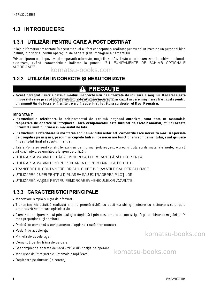 Komatsu ck20-1ita Operation manual cover Page 6 Komatsu ck20-1ita Operation manual cover Page 6