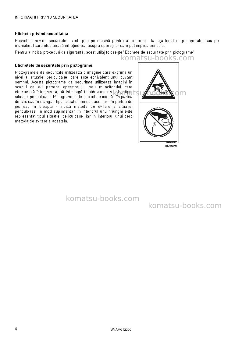Komatsu sk510-5ita Operation manual cover Page 6