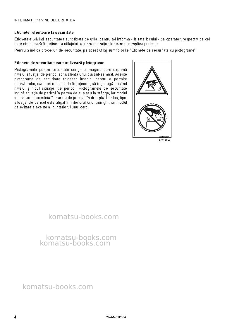 Komatsu pc26mr-3ita Operation manual cover Page 6