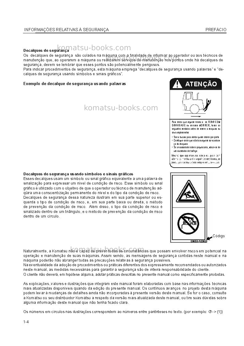 Komatsu wa200-5jpn Manual de operação capa Página 6