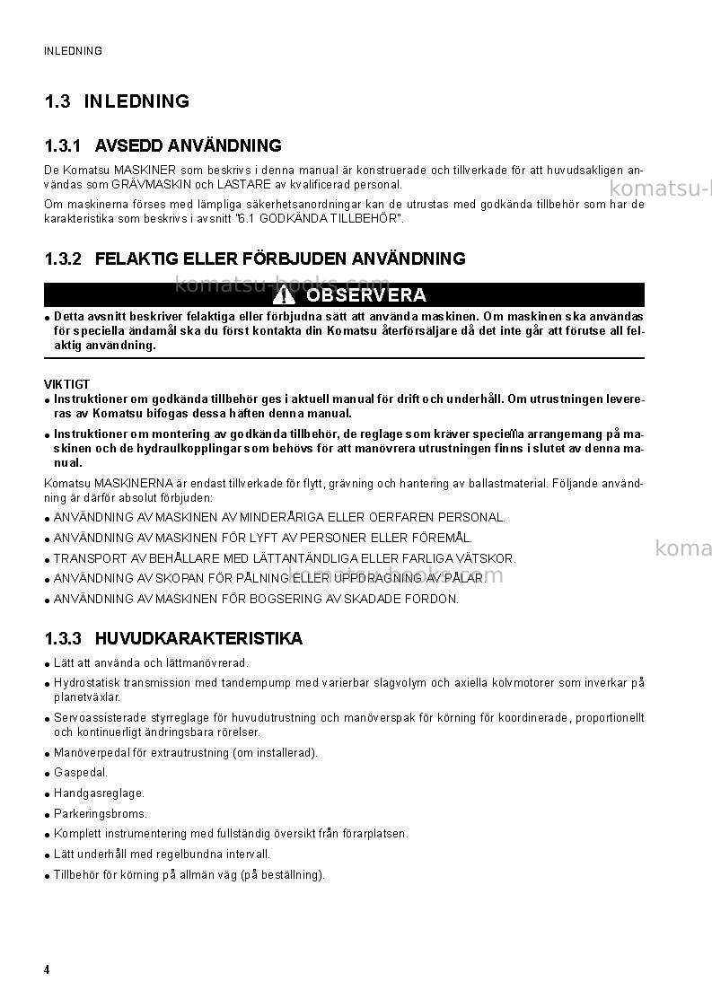 Komatsu ck20-1ita Operation manual cover Page 6 Komatsu ck20-1ita Operation manual cover Page 6