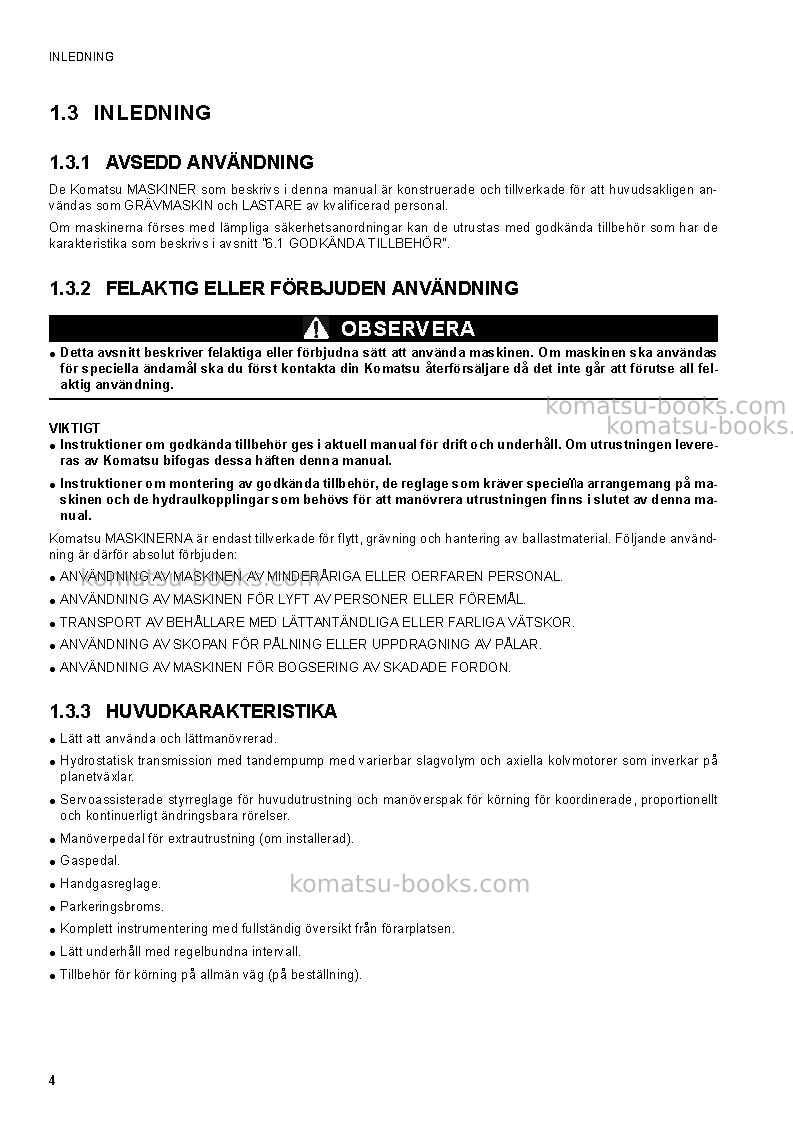 Komatsu ck35-1ita Operation manual cover Page 6 Komatsu ck35-1ita Operation manual cover Page 6