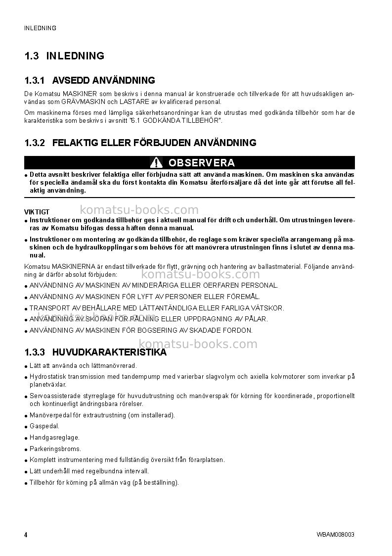 Komatsu ck35-1ita Operation manual cover Page 6 Komatsu ck35-1ita Operation manual cover Page 6