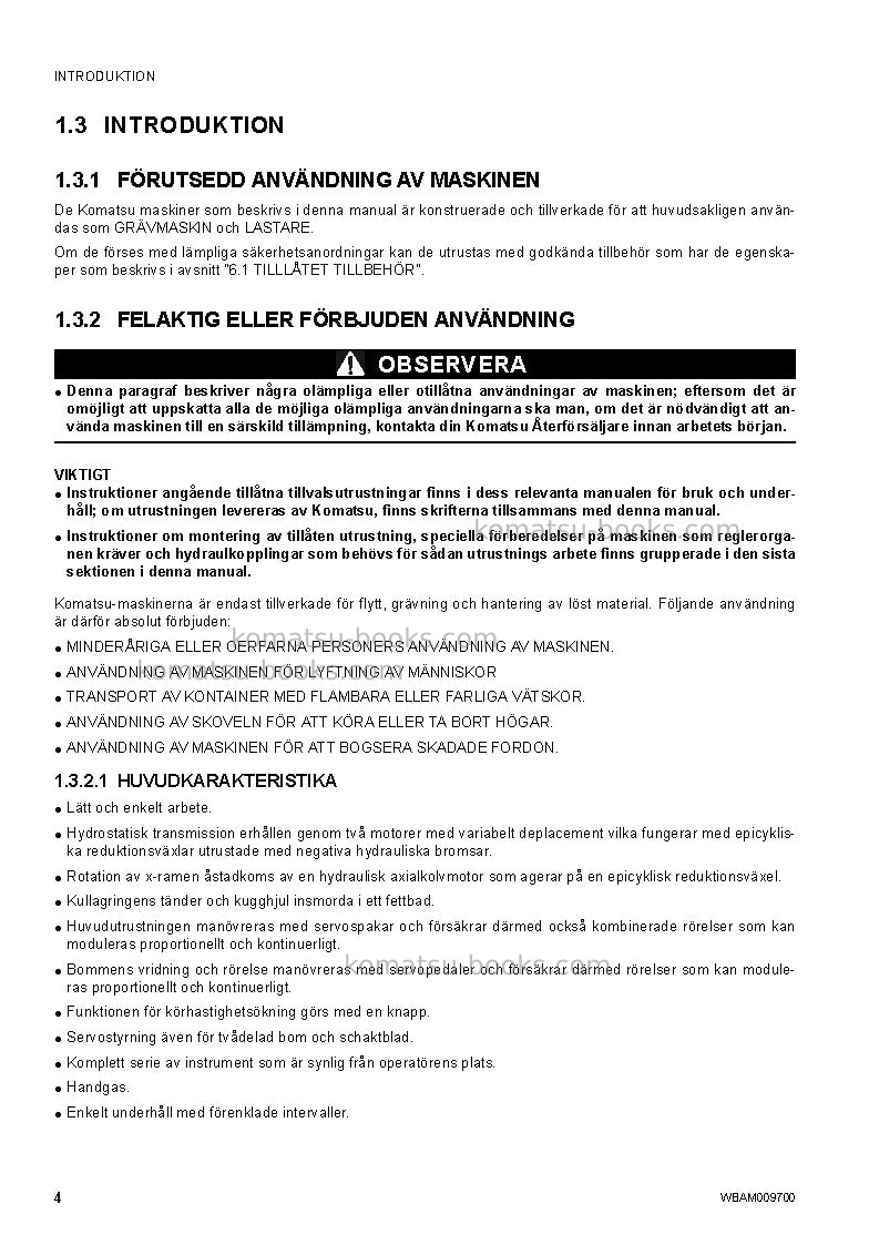 Komatsu pc80mr-3ita Operation manual cover Page 6 Komatsu pc80mr-3ita Operation manual cover Page 6