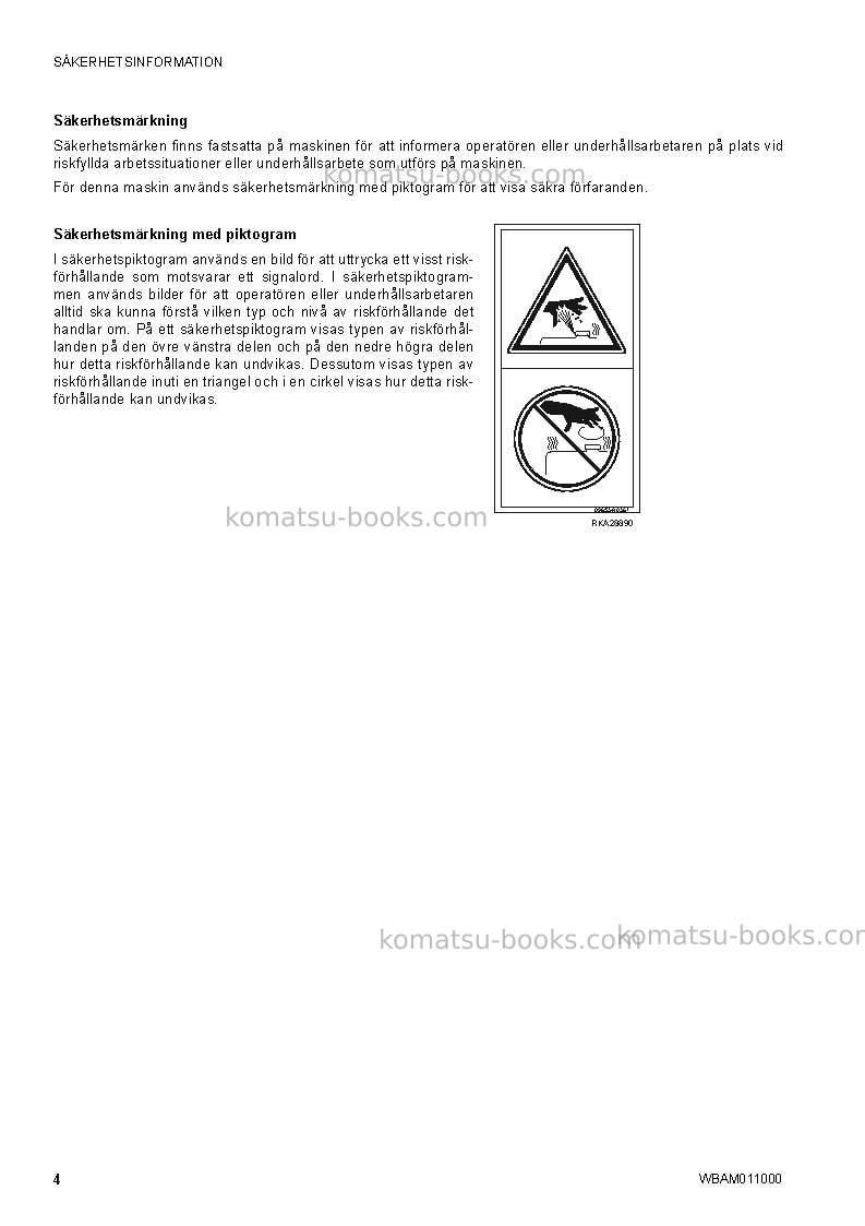 Komatsu ck20-1ita Operation manual cover Page 6 Komatsu ck20-1ita Operation manual cover Page 6