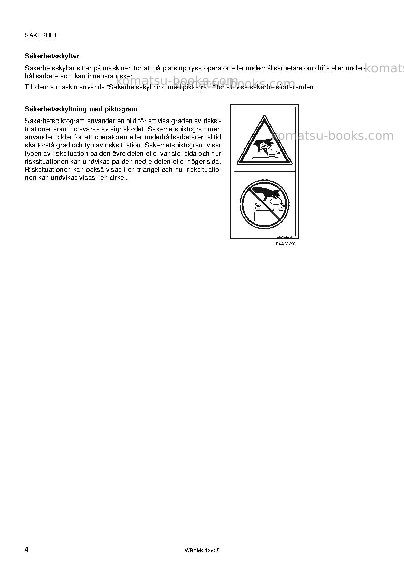 Komatsu pc80mr-3ita Operation manual cover Page 6 Komatsu pc80mr-3ita Operation manual cover Page 6