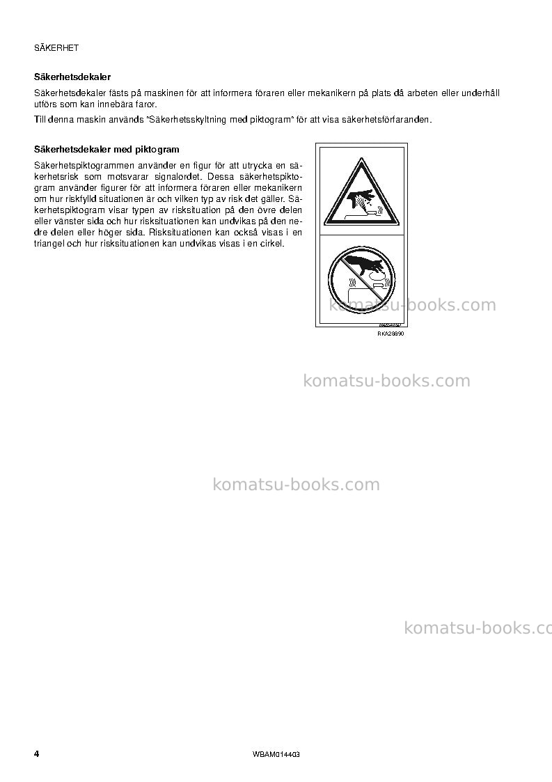 Komatsu pc55mr-3ita Operation manual cover Page 6 Komatsu pc55mr-3ita Operation manual cover Page 6