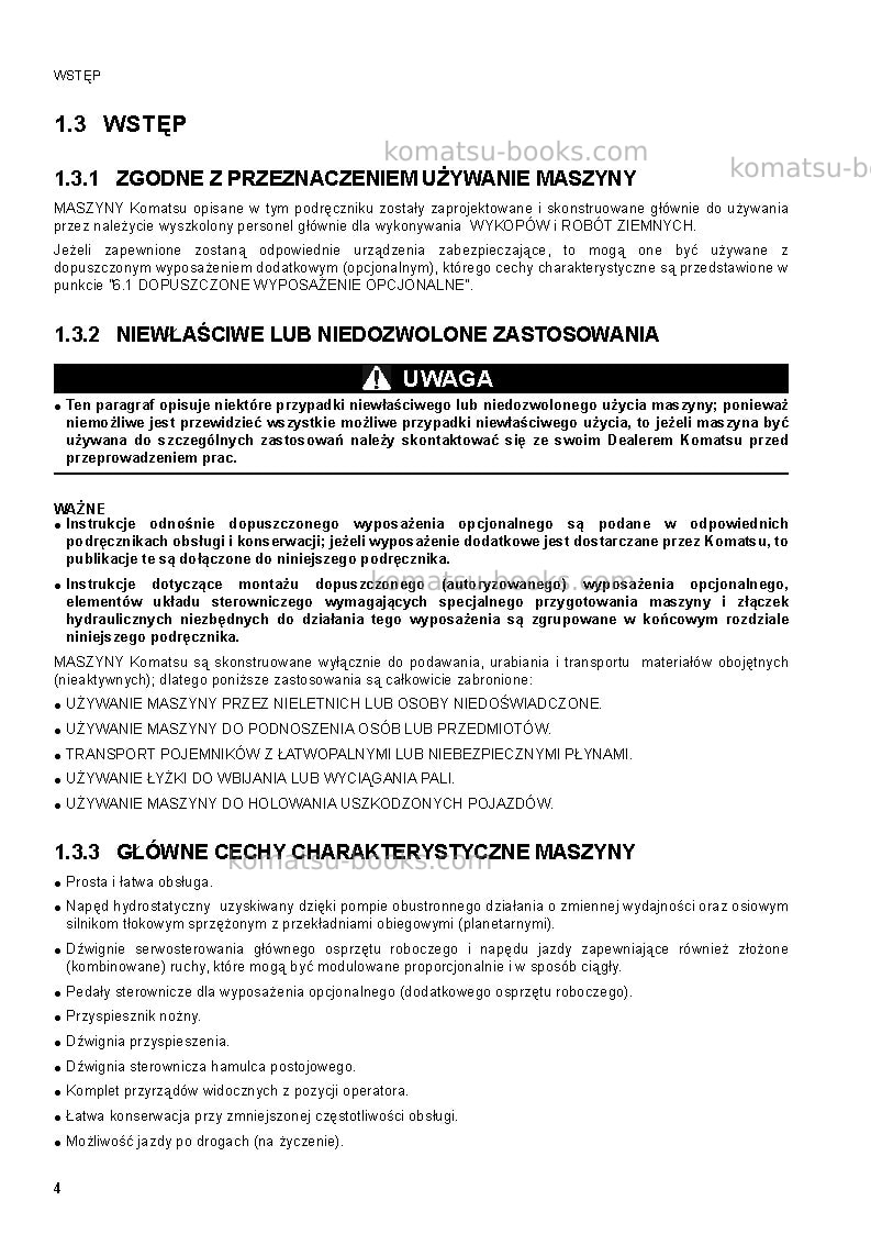 Komatsu ck30-1ita Instrukcja obsługi okładka Strona 6 Komatsu ck30-1ita Instrukcja obsługi okładka Strona 6