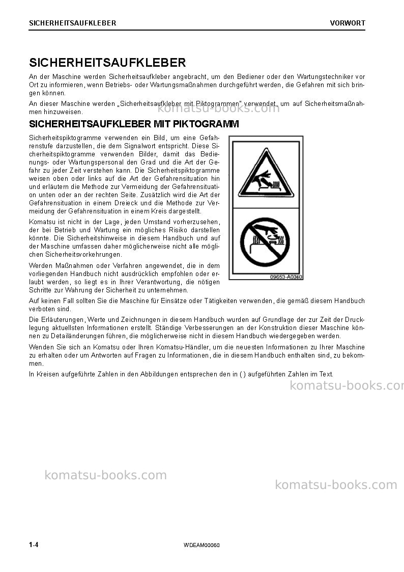 Komatsu pw98mr-10ita Betriebsanleitung Titelseite Seite 6