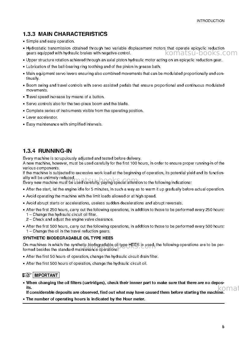 Komatsu pc75r-2ita Operation manual cover Page 6 Komatsu pc75r-2ita Operation manual cover Page 6