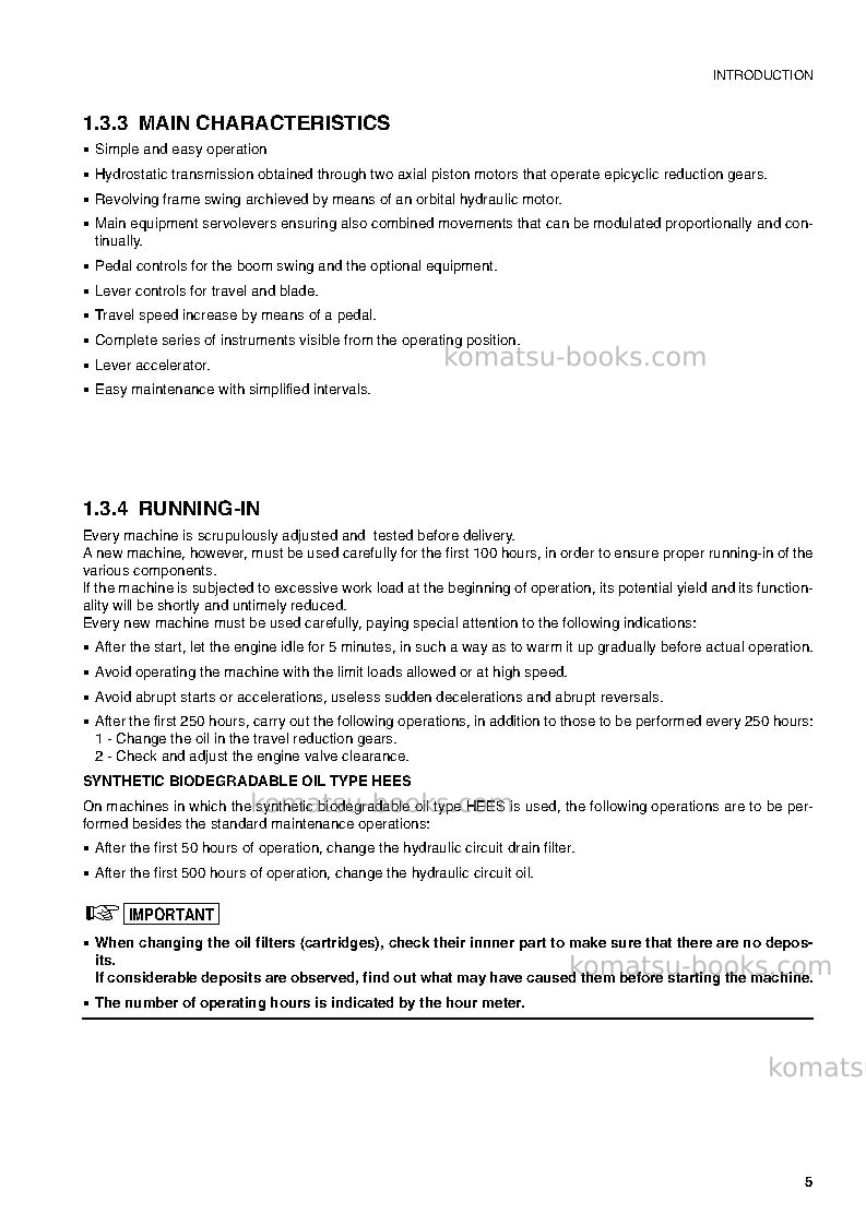 Komatsu pc15r-8ita Operation manual cover Page 6 Komatsu pc15r-8ita Operation manual cover Page 6