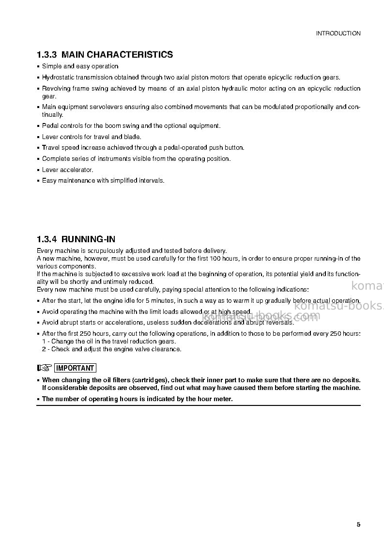 Komatsu pc27r-8jpn Operation manual cover Page 6 Komatsu pc27r-8jpn Operation manual cover Page 6