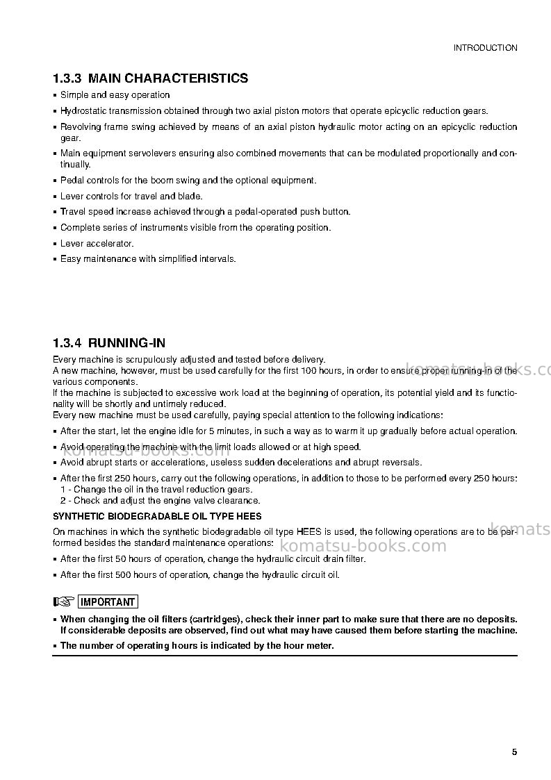 Komatsu pc27r-8jpn Operation manual cover Page 6 Komatsu pc27r-8jpn Operation manual cover Page 6