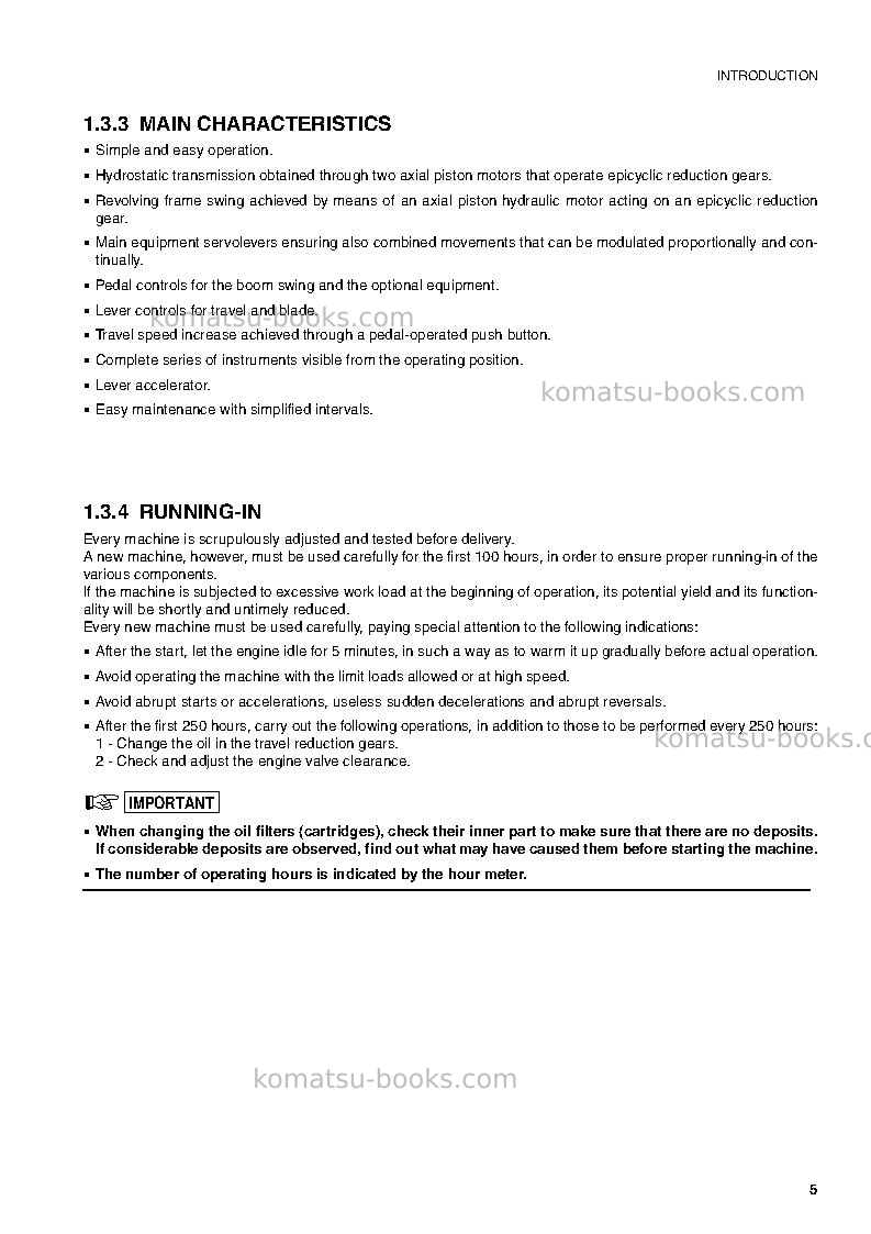 Komatsu pc35r-8jpn Operation manual cover Page 6 Komatsu pc35r-8jpn Operation manual cover Page 6