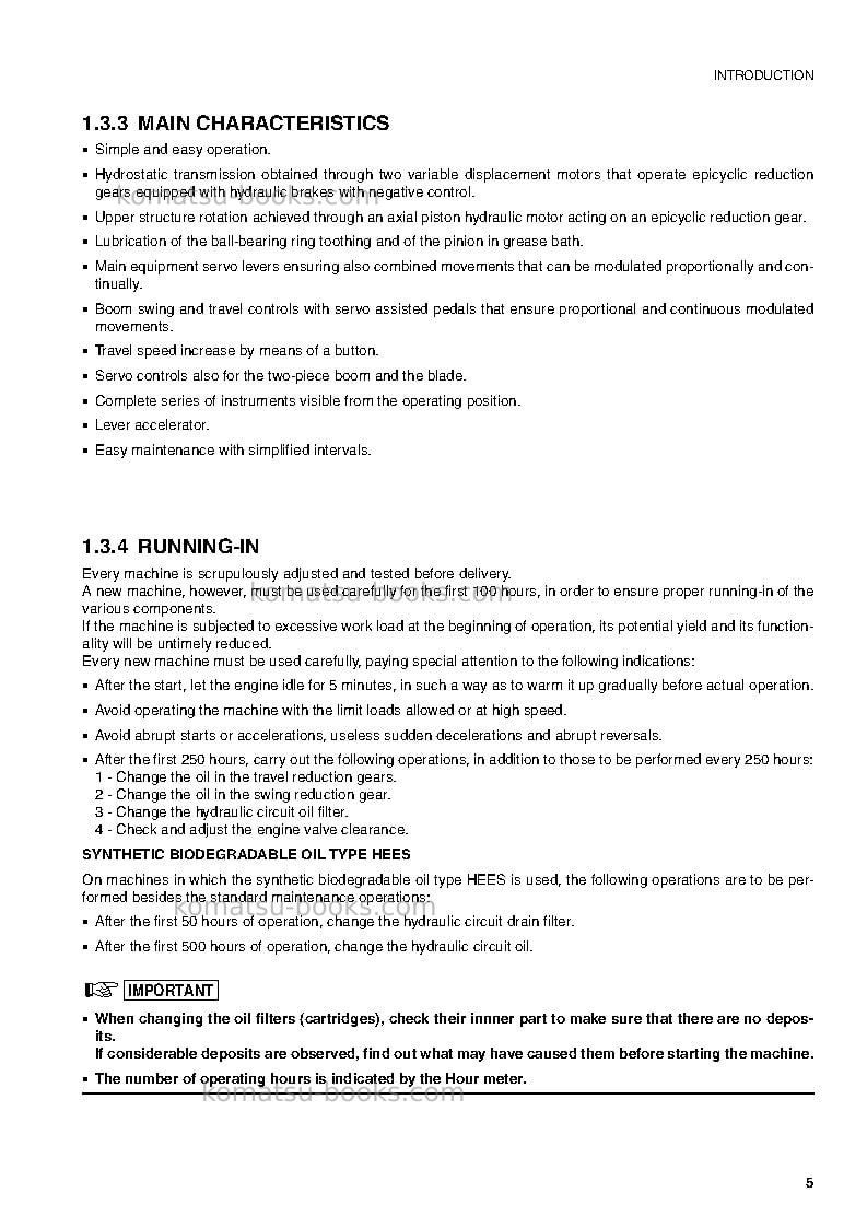 Komatsu pc75r-2ita Operation manual cover Page 6