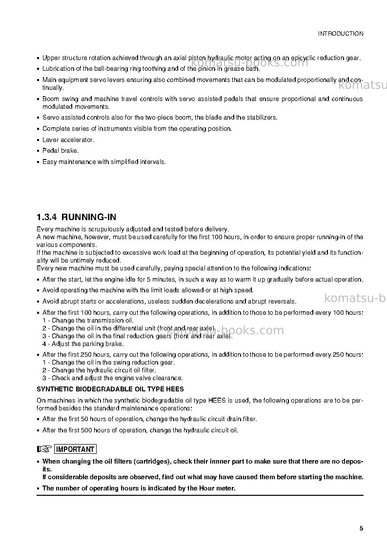 Komatsu pw95r-2ita Operation manual cover Page 6 Komatsu pw95r-2ita Operation manual cover Page 6