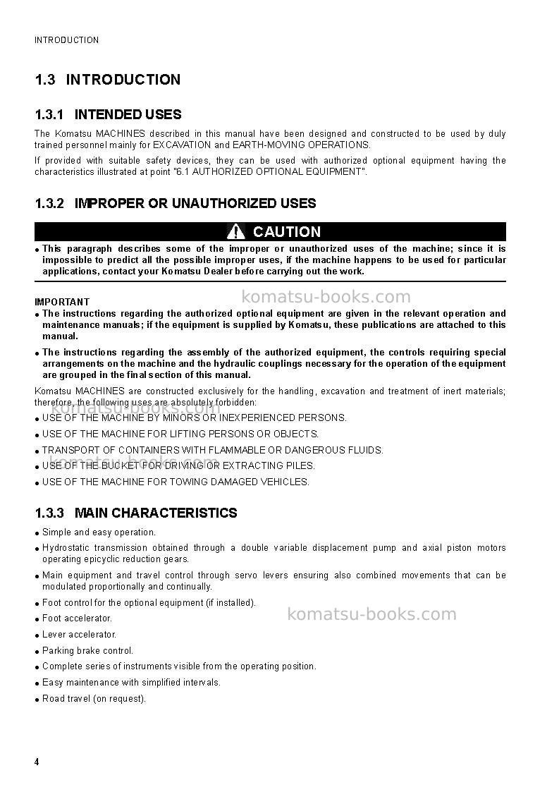 Komatsu ck20-1ita Operation manual cover Page 6 Komatsu ck20-1ita Operation manual cover Page 6
