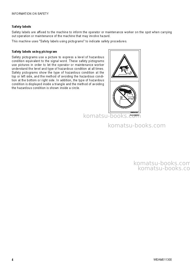 Komatsu ck35-1ita Operation manual cover Page 6 Komatsu ck35-1ita Operation manual cover Page 6