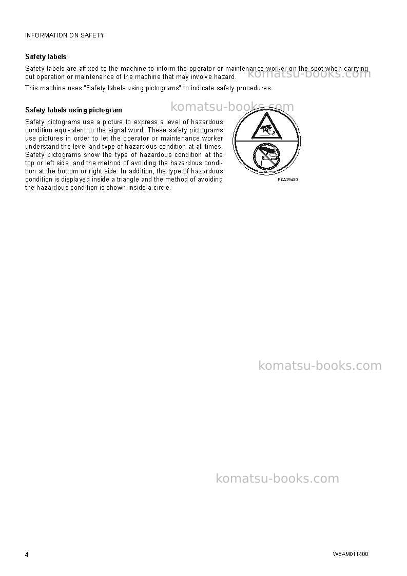 Komatsu wb93r-5ita-tier 3 Operation manual cover Page 6 Komatsu wb93r-5ita-tier 3 Operation manual cover Page 6