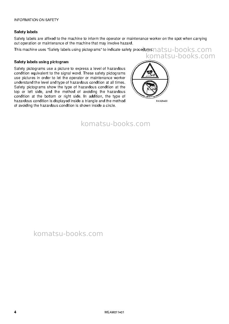 Komatsu wb93r-5ita-tier 3 Operation manual cover Page 6 Komatsu wb93r-5ita-tier 3 Operation manual cover Page 6