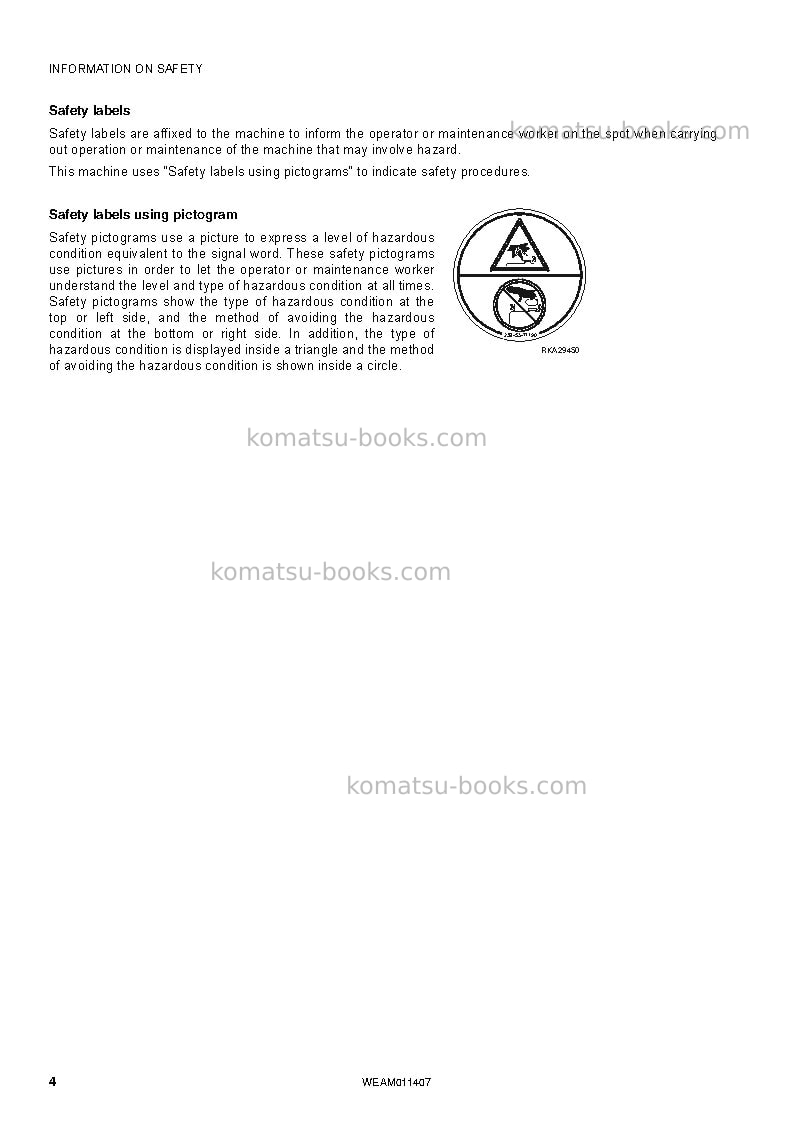 Komatsu wb93r-5ita-tier 3 Operation manual cover Page 6 Komatsu wb93r-5ita-tier 3 Operation manual cover Page 6