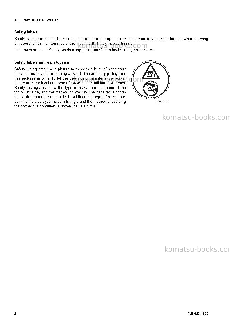 Komatsu wb97r-5ita-tier 3 Operation manual cover Page 6 Komatsu wb97r-5ita-tier 3 Operation manual cover Page 6