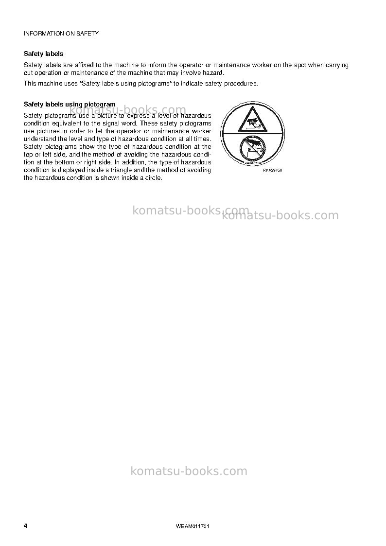 Komatsu wb97s-5ita-tier 3 Operation manual cover Page 6 Komatsu wb97s-5ita-tier 3 Operation manual cover Page 6