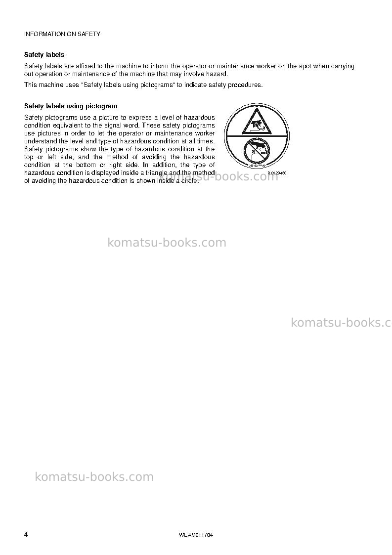 Komatsu wb97s-5ita-tier 3 Operation manual cover Page 6 Komatsu wb97s-5ita-tier 3 Operation manual cover Page 6